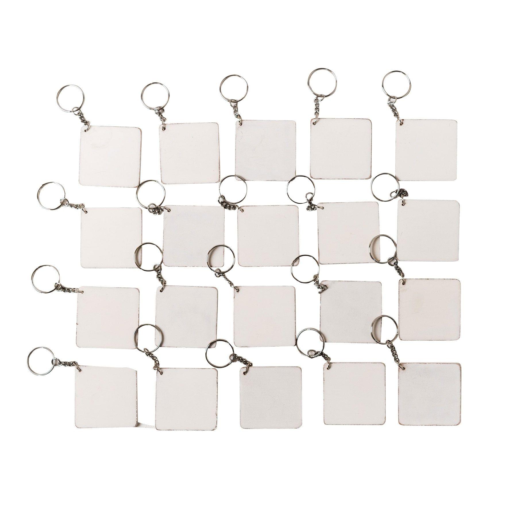 IVEI DIY Keychain Square - 2 in *2 in - Set of 20 (with Primer)