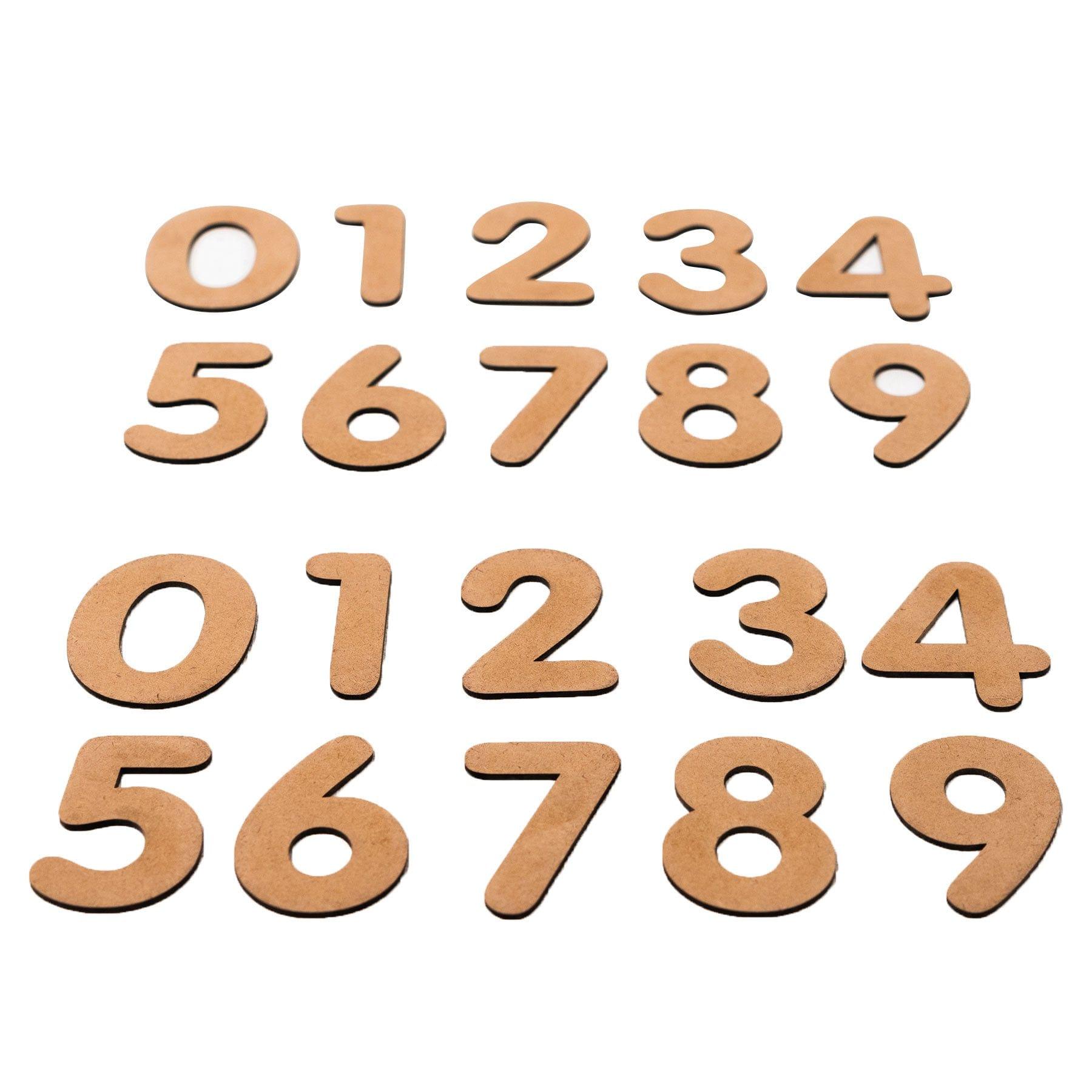 IVEI DIY MDF Numbers (Small) - Set 0f 20