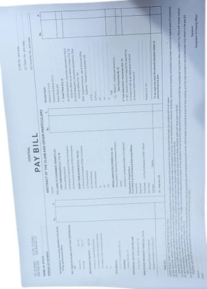 GAR-13 TR-22 [Outer] Small PAY BILL FORM OUTER for Central Government Office [Price for one pkt of 100 pc]