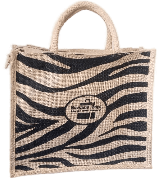 NuVogue Bag: Sturdy Stylish and Sustainable, Biodegradable Jute Bags for Eco-Conscious Fashionistas - 13x15x5 inches