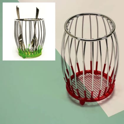 Royalhaat Stainless Steel Cutlery Stand for Dining Table and Kitchen | Strong Cutlery Rack Spoon Stand | Spoon Holder | Chammach Stand Royalhaat Stainless Steel Cutlery Stand for Dining Table and Kitchen | Strong Cutlery Rack Spoon Stand | Spoon Holder | Chammach Stand