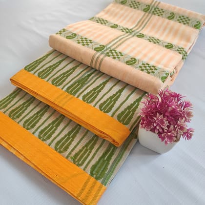 ORIGINAL TANT COTTON SAREE FOR WOMEN -LIGHT ORANGE ORIGINAL TANT COTTON SAREE FOR WOMEN -LIGHT ORANGE