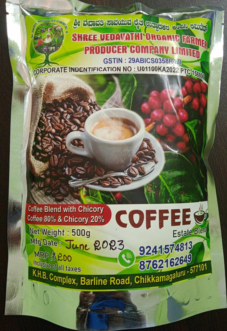 Shree Vedavathi Organic Coffee Blend with Chicory 500g