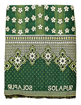 Mandhania Solapur Chaddars 100% Cotton Dailyuse Single Bed Blanket Pack of 1 - Multicolor