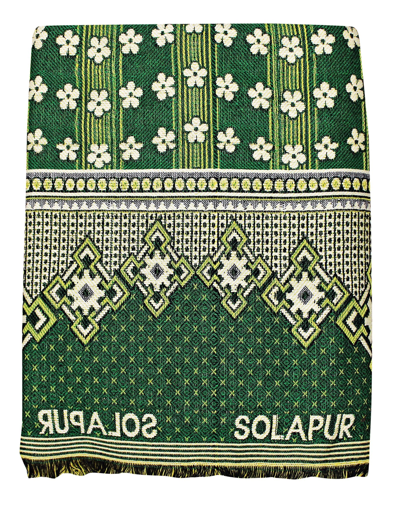 Mandhania Solapur Chaddars 100% Cotton Dailyuse Single Bed Blanket Pack of 1 - Multicolor