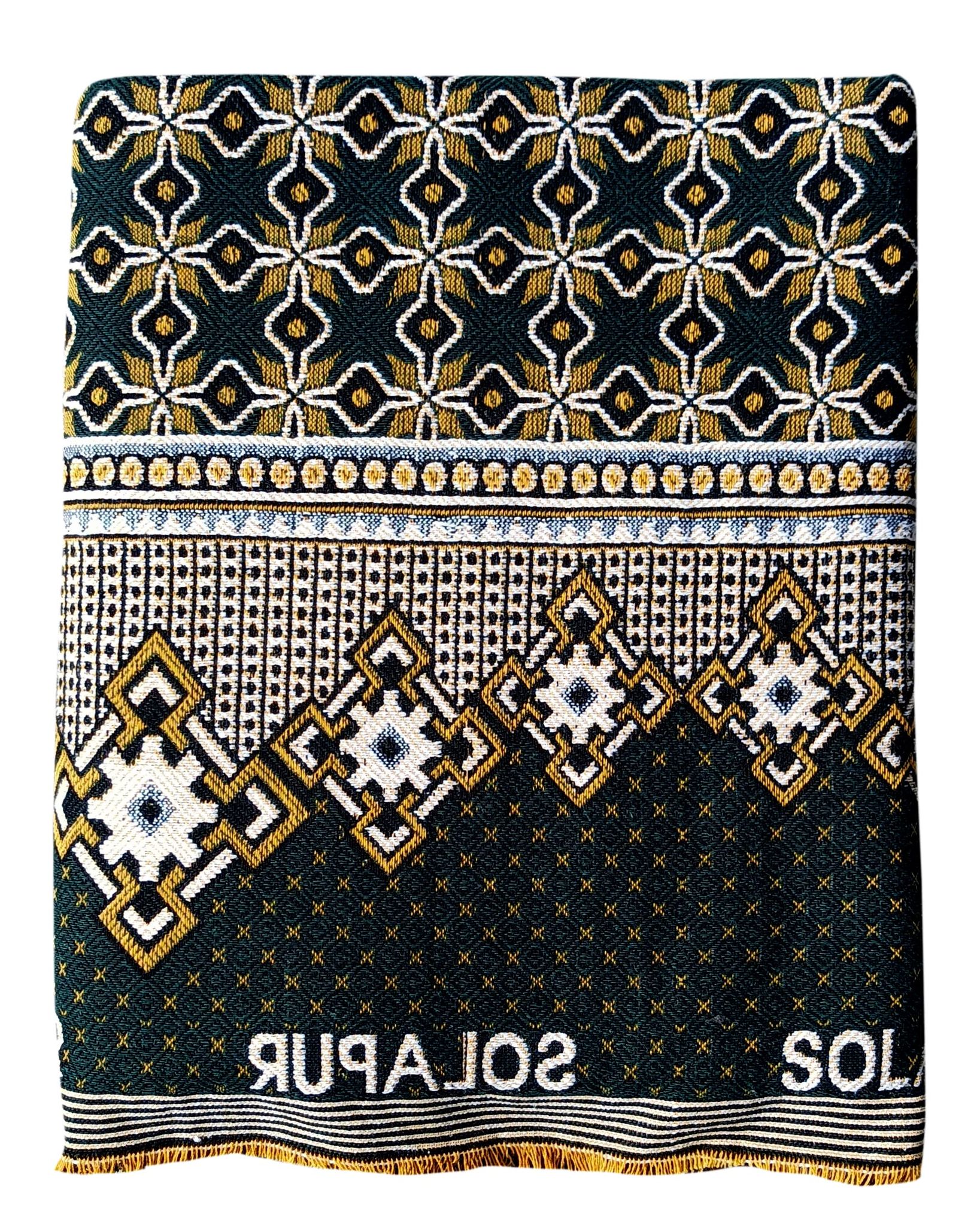 Mandhania Cotton Single Solapuri Chaddars, Multicolour, Pack of 1