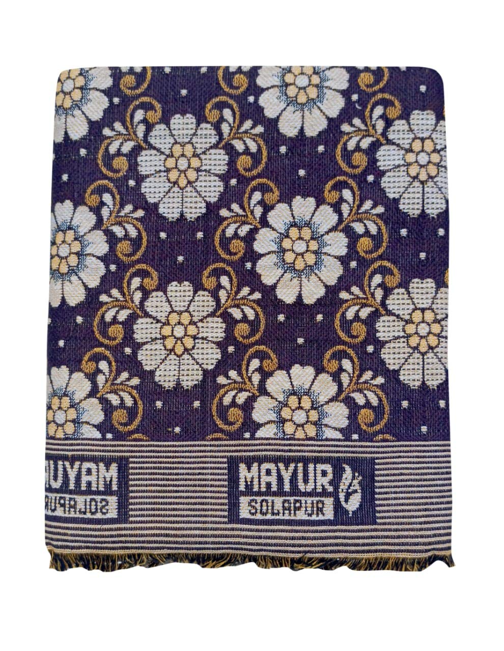Mandhania MayurPankh Solapuri Chaddars 100% Cotton Dailyuse Single Bed Blanket Pack of 1 - Multicolor
