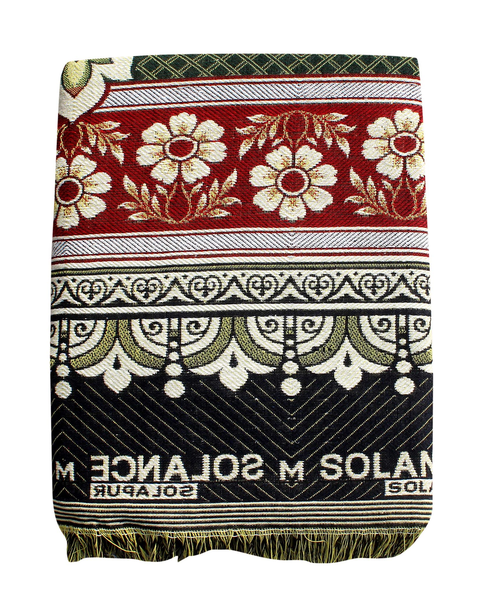 Mandhania Solance Solapur Chaddar Authentic Designed 100% Cotton Dailyuse Single Bed Blanket Pack of 1