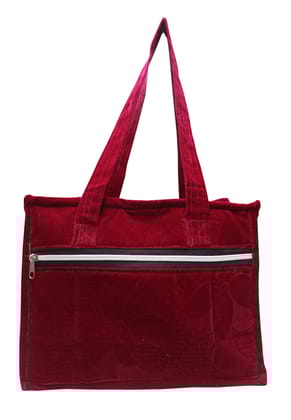 Eco Friendly Velvet Shoulder Bag for Women Maroon Eco Friendly Velvet Shoulder Bag for Women Maroon