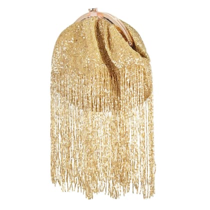 Stylish Half Framed Golden Bag FHS