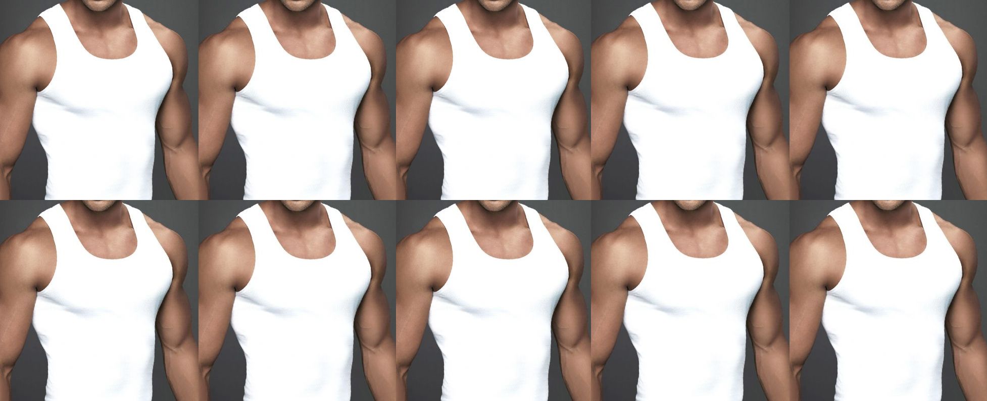 Standard Cotton Sleeveless White Vests (Combo OF 10)