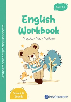 Key2practice Pre Primary (Ages 4-7 yrs) English Grammar Workbook | Topic - Blends Part 1 | 54 Colourful Practice Worksheets with Answers | Designed by IITians