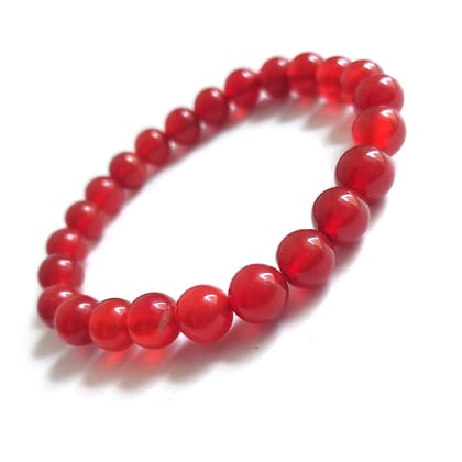 KITREE ENERGISED NATURAL RED AGATE CRYSTAL BRACELET FOR MENS AND WOMENS (COLOR RED) KITREE ENERGISED NATURAL RED AGATE CRYSTAL BRACELET FOR MENS AND WOMENS (COLOR RED)