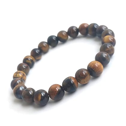 KITREE NATURAL TIGER EYE CRYSTAL BRACELET 8MM ROUND FOR UNISEX (COLOR GOLDEN BROWN) KITREE NATURAL TIGER EYE CRYSTAL BRACELET 8MM ROUND FOR UNISEX (COLOR GOLDEN BROWN)
