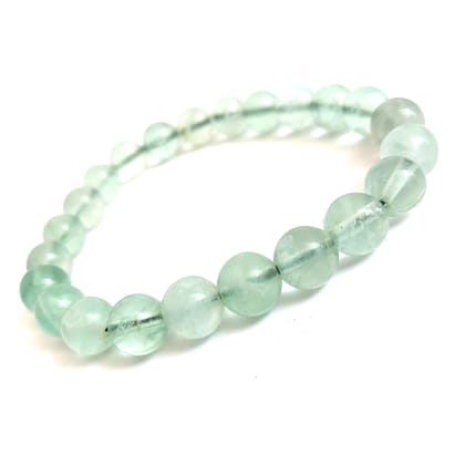 KITREE NATURAL GREEN FLOURITE CRYSTAL BRACELET 8MM ROUND FOR UNISEX (GREEN COLOR) KITREE NATURAL GREEN FLOURITE CRYSTAL BRACELET 8MM ROUND FOR UNISEX (GREEN COLOR)