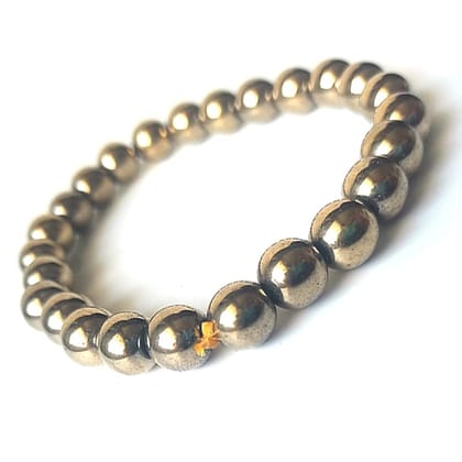 KITREE ENERGISED NATURAL GOLDEN PYRITE CRYSTAL BRACELET FOR MENS AND WOMENS (COLOR DARK GOLDEN) KITREE ENERGISED NATURAL GOLDEN PYRITE CRYSTAL BRACELET FOR MENS AND WOMENS (COLOR DARK GOLDEN)