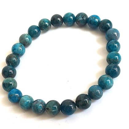 KITREE NATURAL APATITE CRYSTAL BRACELET 8MM ROUND FOR UNISEX (COLOR BLUE) KITREE NATURAL APATITE CRYSTAL BRACELET 8MM ROUND FOR UNISEX (COLOR BLUE)