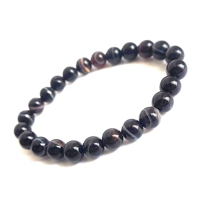 KITREE NATURAL SULEMANI HAKIK BRACELET 8MM ROUND FOR UNISEX (BLACK COLOR) KITREE NATURAL SULEMANI HAKIK BRACELET 8MM ROUND FOR UNISEX (BLACK COLOR)