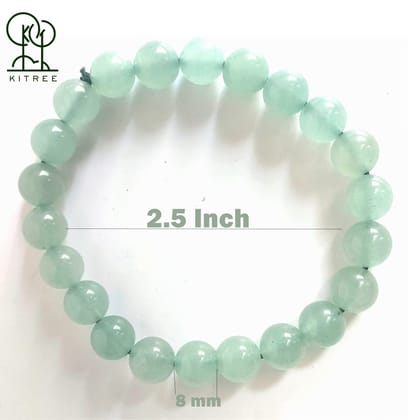KITREE NATURAL GREEN AVENTURINE CRYSTAL BRACELET 8MM ROUND FOR UNISEX (COLOR LIGHT GREEN) KITREE NATURAL GREEN AVENTURINE CRYSTAL BRACELET 8MM ROUND FOR UNISEX (COLOR LIGHT GREEN)