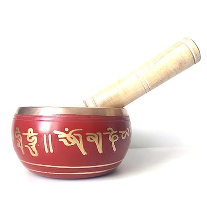 Kitree Tibetan Singing Bowl - Buddha Meditation Singing Bowl - Sound Bowl For Yoga, Spiritual Healing and Mindfulness With Wooden Striker (RED) Kitree Tibetan Singing Bowl - Buddha Meditation Singing Bowl - Sound Bowl For Yoga, Spiritual Healing and Mindfulness With Wooden Striker (RED)