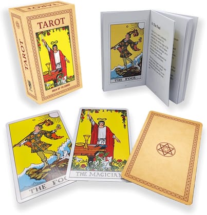 TAROT CARDS Deck with Guide Book, 78 pcs Beautifully Illustrated Tarot Cards Set for Beginners and Experts, Classic Traditional Standard Tarot Deck, Fortune Telling Game, Divination Tools TAROT CARDS Deck with Guide Book, 78 pcs Beautifully Illustrated Tarot Cards Set for Beginners and Experts, Classic Traditional Standard Tarot Deck, Fortune Telling Game, Divination Tools
