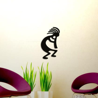 Dbeautify Unique Human Shape MDF Wooden Modern Wall Art Hanging for Living Room Bedroom & Office Decoration in Black Color Size 12 Inches