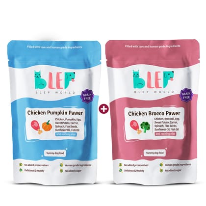 BLEP Chicken Pumpkin & Brocco Dog Food Combo Pack (2 packs of 300g) BLEP Chicken Pumpkin & Brocco Dog Food Combo Pack (2 packs of 300g)