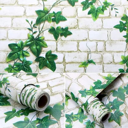 Wall Paper for Wall Decor - 3D Wall Sticker for Bedroom - Self Adhesive - Peel & Stick - Wallpaper for Walls (40cm x 250cm, Green Leaf, 1, Wallpaper Roll) Wall Paper for Wall Decor - 3D Wall Sticker for Bedroom - Self Adhesive - Peel & Stick - Wallpaper for Walls (40cm x 250cm, Green Leaf, 1, Wallpaper Roll)