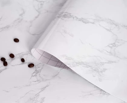 Wall Paper for Wall Decor - 3D Wall Sticker for Bedroom - Self Adhesive - Peel & Stick - Wallpaper for Walls (40cm x 250cm, White Marble, 1, Wallpaper Roll) Wall Paper for Wall Decor - 3D Wall Sticker for Bedroom - Self Adhesive - Peel & Stick - Wallpaper for Walls (40cm x 250cm, White Marble, 1, Wallpaper Roll)