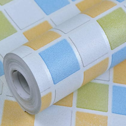 Wall Paper for Wall Decor - 3D Wall Sticker for Bedroom - Self Adhesive - Peel & Stick - Wallpaper for Walls (40cm x 1000cm, Multicolor Checkered, 1, Wallpaper Roll) Wall Paper for Wall Decor - 3D Wall Sticker for Bedroom - Self Adhesive - Peel & Stick - Wallpaper for Walls (40cm x 1000cm, Multicolor Checkered, 1, Wallpaper Roll)