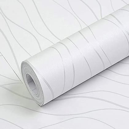 Wall Paper for Wall Decor - 3D Wall Sticker for Bedroom - Self Adhesive - Peel & Stick - Wallpaper for Walls (40cm x 500cm, Silver Line, 1, Wallpaper Roll) Wall Paper for Wall Decor - 3D Wall Sticker for Bedroom - Self Adhesive - Peel & Stick - Wallpaper for Walls (40cm x 500cm, Silver Line, 1, Wallpaper Roll)