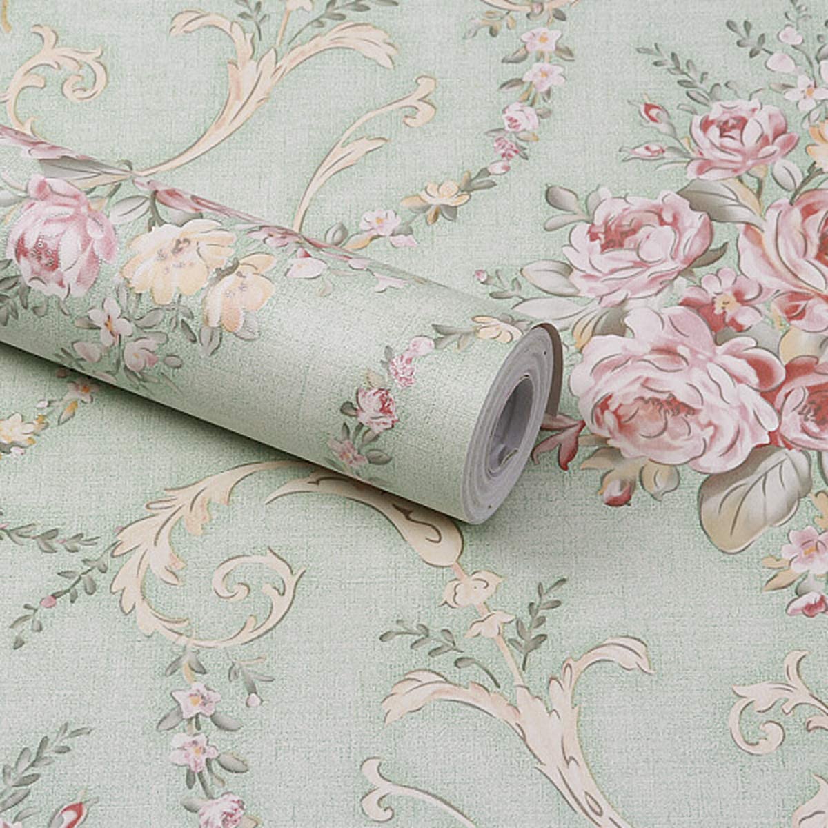 LAAYO Wall Sticker for Home - Wallpaper Wall for Bedroom - Self Adhesive Waterproof Wallpaper - PVC Wall stiicker Wallpaper for Living Room (40cm x 250cm, Green)