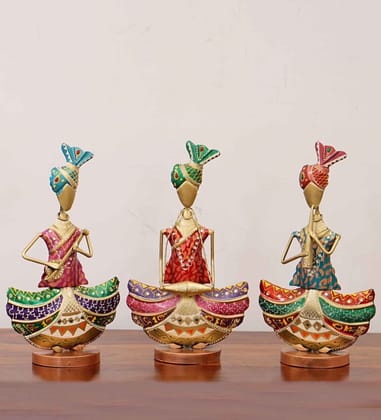 SHAMBHU HANDICRAFTS Modern Antique Vintage Multicolor Metal Musician Playing Instrument for Living Room SHAMBHU HANDICRAFTS Modern Antique Vintage Multicolor Metal Musician Playing Instrument for Living Room