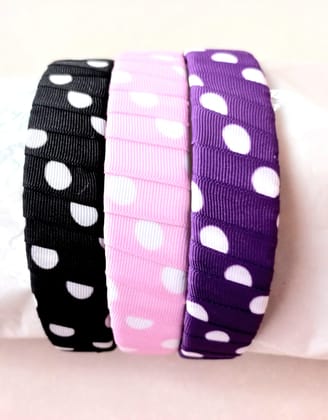 Polka Dot Hairband Combo(3 PCs Set) Polka Dot Hairband Combo(3 PCs Set)