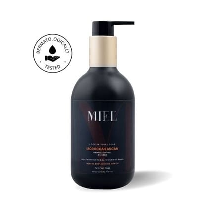 Miel Natural Moroccan Argan Hair fall control shampoo with Argan Oil, Biotin, Seaweed and Onion Oil Miel Natural Moroccan Argan Hair fall control shampoo with Argan Oil, Biotin, Seaweed and Onion Oil