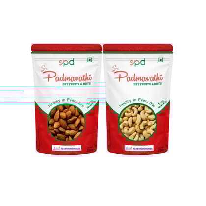 SRI PADMAVATHI DRY FRUITS & NUTS Almond /Cashew Nuts -500g