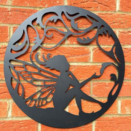 EU Metal Wall Art with LED Light for Home Decor - Unique Wall Art Decor for Living Room,Art Room and Temple/Kids Room -Stylish Wall Hangings and Decorative Items to Elevate Your Space (fairy)