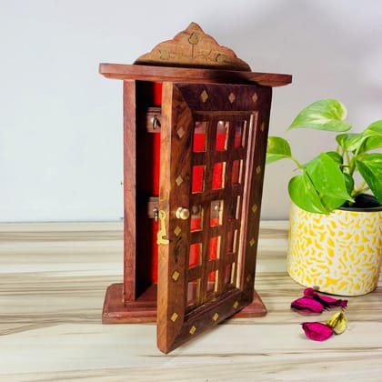 Homefrills Handicraft handmade Premium  Sheesham Wood Key Holder Square Design Key Chain Holder Key Stand ,Key Hanger,Multipurpose,Key HookRackOrganise  for Home, Shop, Store & Office