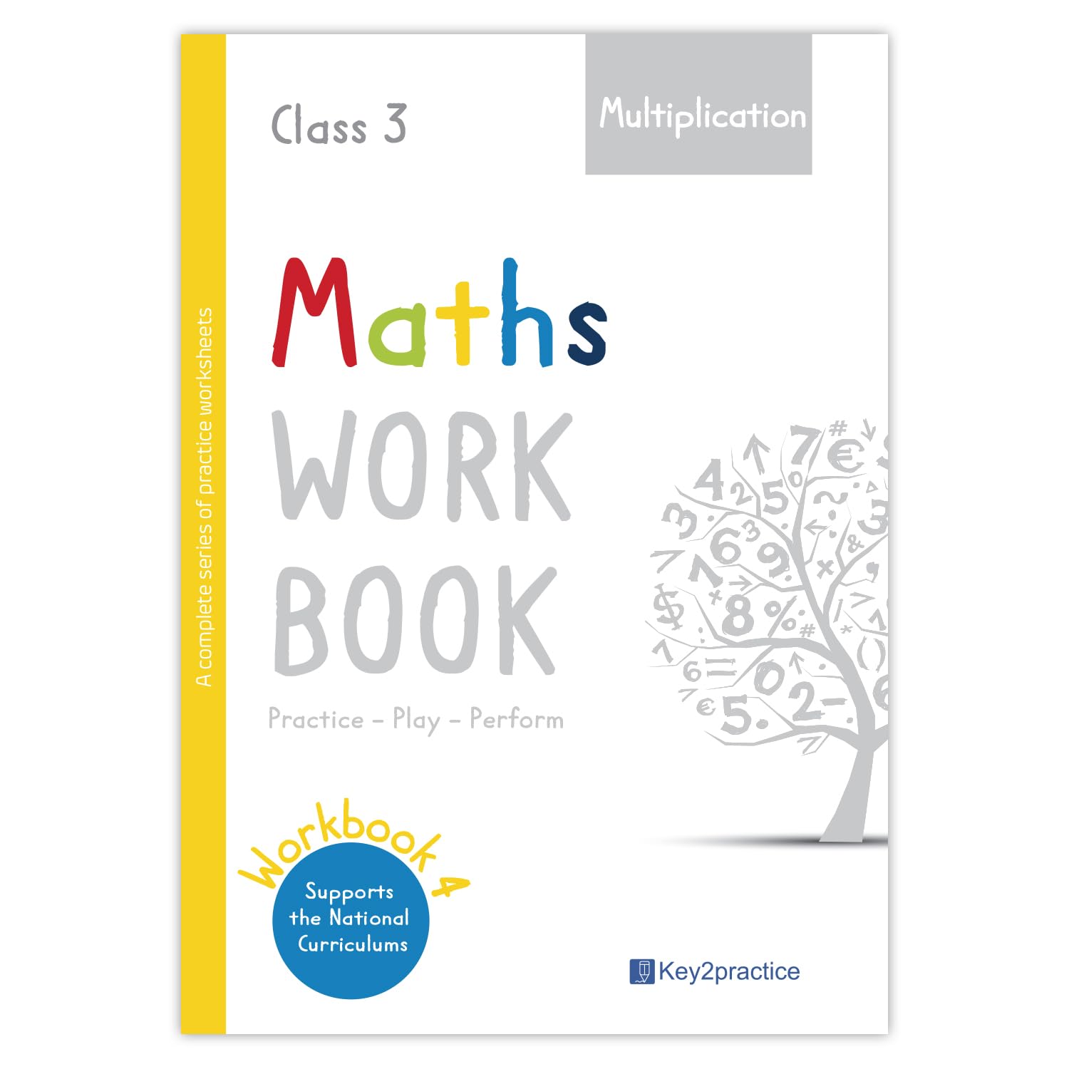 Key2practice Class 3 Maths Workbook | Topic - Multiplication | 25 Practice Worksheets with Answers | Designed by IITians