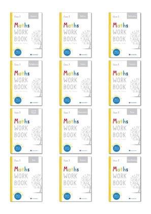Key2practice Class 3 Maths Set of 12 workbooks (Numbers, Addition, Subtraction, Multiplication, Division, Fractions, Lines & Shapes, Measurements, Money, Time, Patterns, Data Handling)