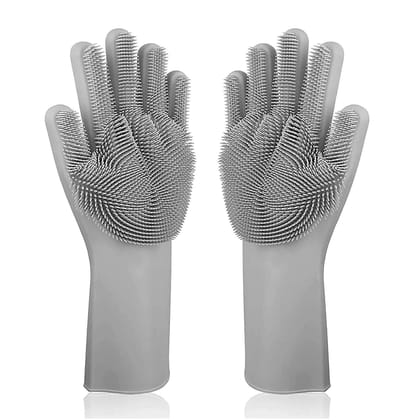 SHREE ENTERPRISE Gloves Magic Silicone Dish Washing Gloves, Cleaning Gloves, Hand Gloves for Kitchen Dishwashing and Pet Grooming, Great for Washing Dish, Car (Multicolor, Pack of 1) SHREE ENTERPRISE Gloves Magic Silicone Dish Washing Gloves, Cleaning Gloves, Hand Gloves for Kitchen Dishwashing and Pet Grooming, Great for Washing Dish, Car (Multicolor, Pack of 1)