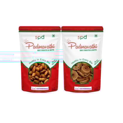 Sri Padmavathi Dry fruits & Nuts Almonds-750gms/fig-750gms combo pack