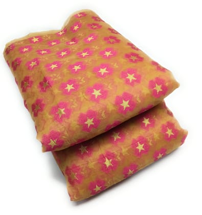 Women Chanderi Blend Cotton Banarasi Fabric - Golden With Jacquard Work | Perfect for Blouse, Ethnic Wear, Evening Gowns, and Home Decor Women Chanderi Blend Cotton Banarasi Fabric - Golden With Jacquard Work | Perfect for Blouse, Ethnic Wear, Evening Gowns, and Home Decor