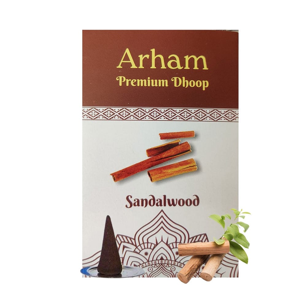 Bodysoul Premium Sandalwood dhoop Cone 50gm |Pack of 3| Dhoop Cone for Puja| Charcoal Free | 100% Organic | Sandalwood Incense Cones…