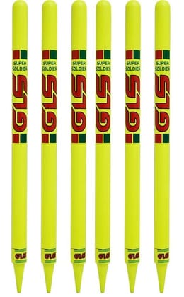 GLS Super Solider Deco Painted Heavy Cricket Wooden Set (Pack of 6 PCS)(Color - Yellow) GLS Super Solider Deco Painted Heavy Cricket Wooden Set (Pack of 6 PCS)(Color - Yellow)
