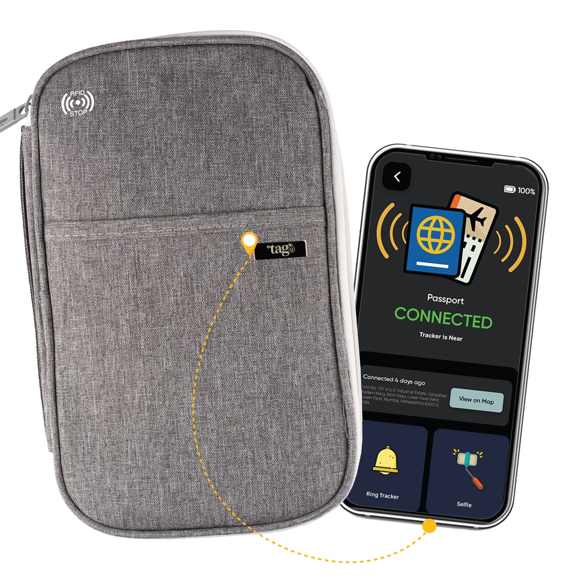tag8 Dolphin Smart Passport Case (Grey)
