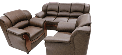 5 Seater 3+1+1 Faux Leather Sofa Set for Living Room (Brown) 5 Seater 3+1+1 Faux Leather Sofa Set for Living Room (Brown)