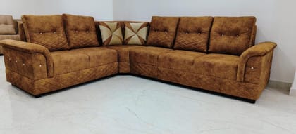 Sofa Set l Shape with Table Brown Color for Living Room Sofa Set l Shape with Table Brown Color for Living Room
