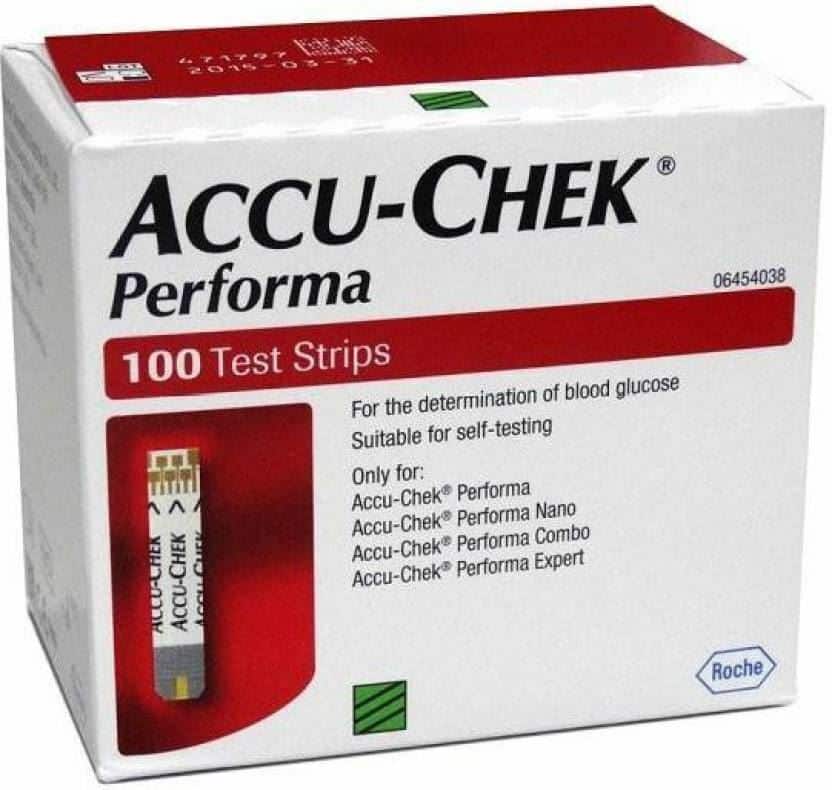Accuchek Performa Glucometer Strips 100's pack