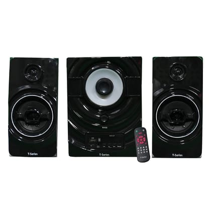 T-Series M-13BT 2.1 Channel Multimedia Bluetooth Speaker System Black, Bluetooth Home Theatre with Digital Display AUX/IP,USB,SD/MMC, Bluetooth Supported with Remote Control